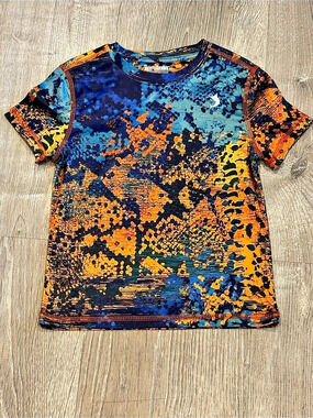Reel Legends Reel Tec Performance Shirt Boys 4T Orange & Blue Tee